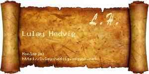 Lulay Hedvig névjegykártya